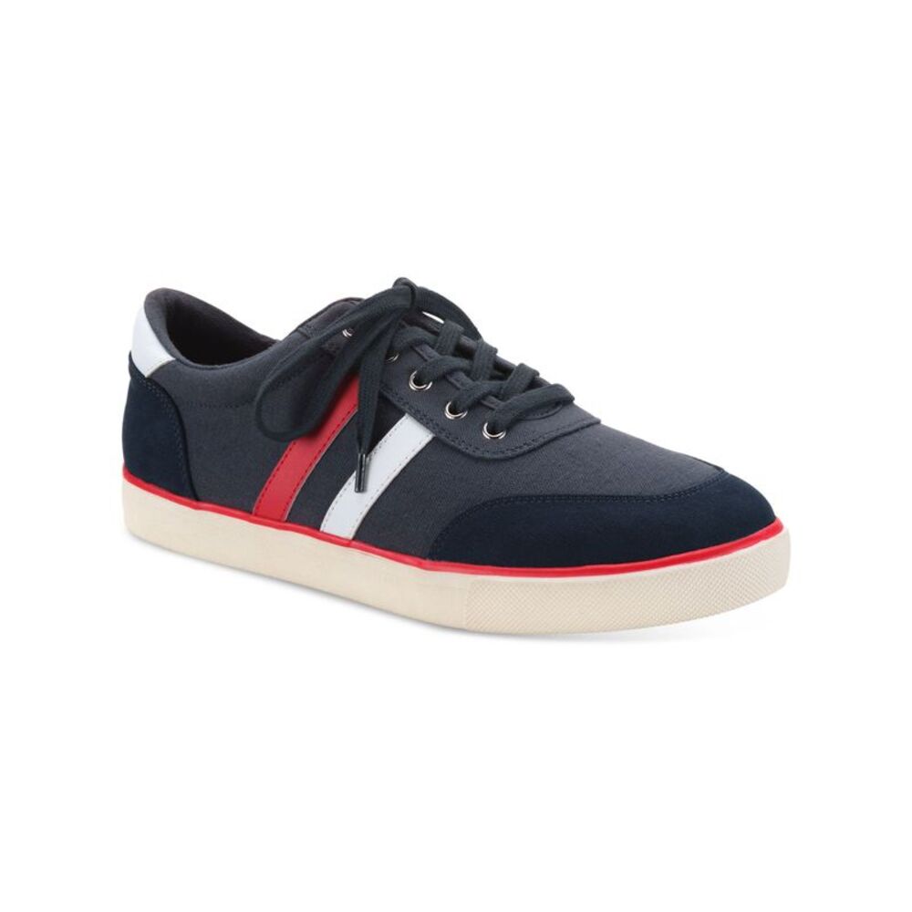 CLUBROOM Mens Navy Stripe Noah Round Toe Platform Sneakers Shoes 13 M